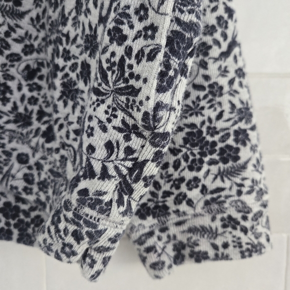 Joules Nadia Floral Print Funnel Neck Pullover Sweatshirt Blue Gray Size 14 - Picture 7 of 10